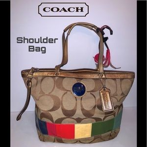 Coach Shoulder Bag Women’s Tan and multicolored